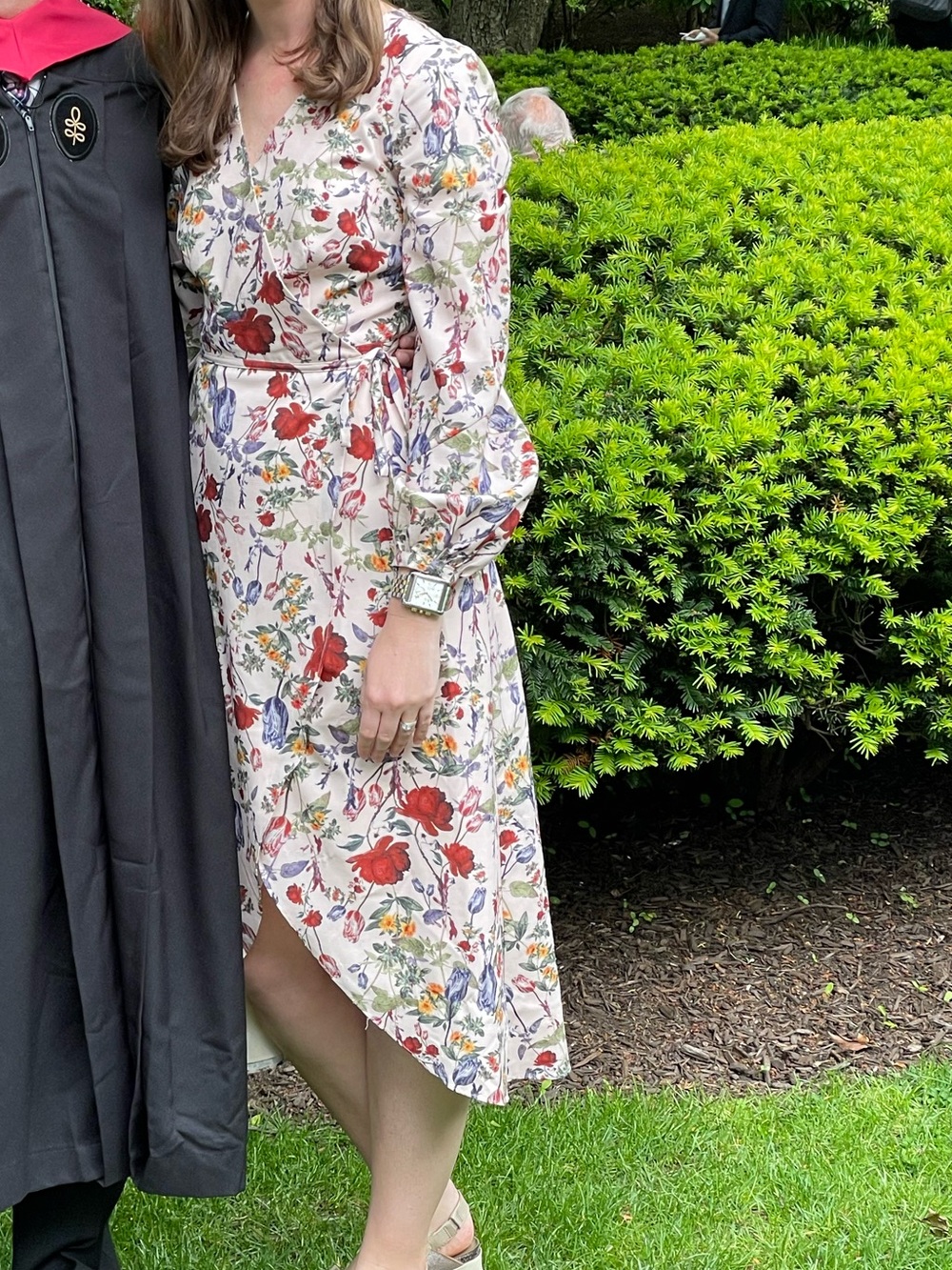 Chelsea28 Blush Pink Floral Wrap High-Low Dress
